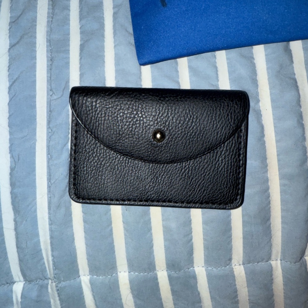 Black Leather Card Holder